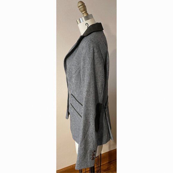 Barbour Ladies Blazer Jacket Wool Houndstooth Tweed US 6 UK 10 - Picture 2 of 9